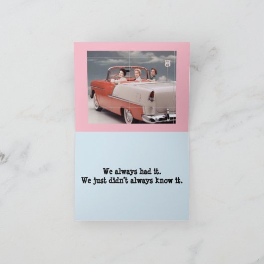 Notecard-Motherf***ing girl power. We hadden altij Kaart (Binnen)