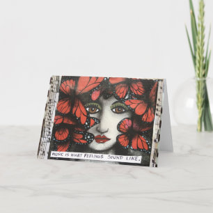 NOTECARD-MUZIEK IS WAT HET GEVOEL ALS KLINKT KAART