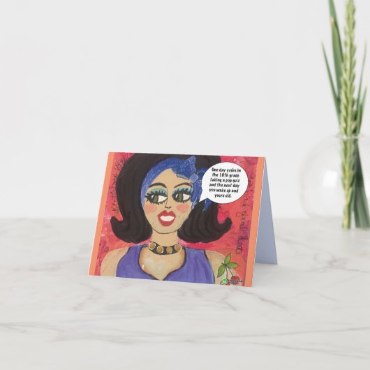 Notecard Op een dag ben je in de 10e klas het neme Kaart (Voorkant)