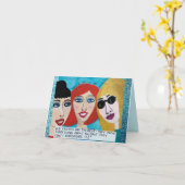 NOTECARD-OUD ZIJN DE VRIENDEN BEST. ZIJ WETEN HET KAART (Gele Bloem)