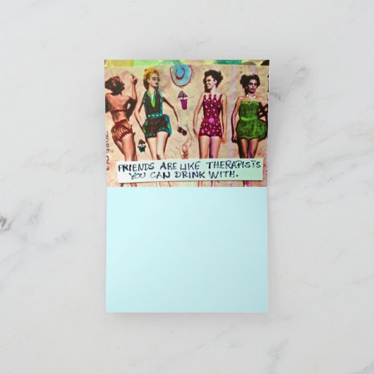 NOTECARD-OUD ZIJN DE VRIENDEN BEST. ZIJ WETEN HET KAART (Binnen)