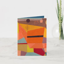 NOTECARD : PAUL KLEE : JOYFUL MOUNTAIN LANDSCAPE