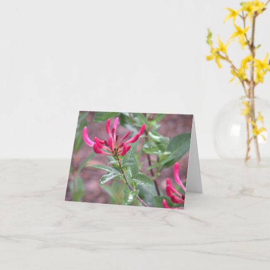 notecard pinkflower kaart (Gele Bloem)
