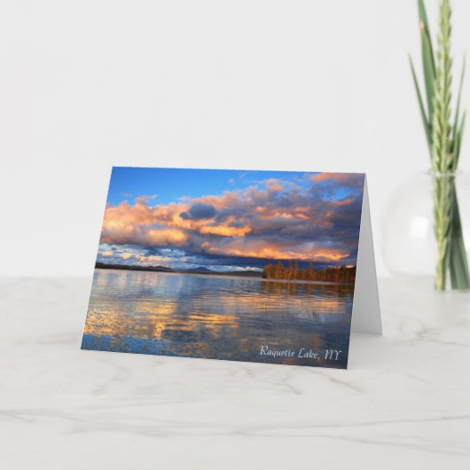 Notecard - Raquette Meer, NY Kaart (Voorkant)