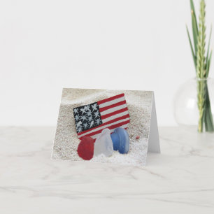 Notecard - Rood wit blauw Zee glas Kaart