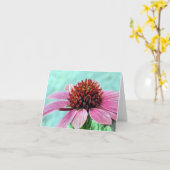 Notecard - Roze Coneflower Kaart (Gele Bloem)