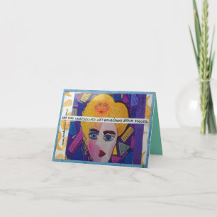 NOTECARD-SHE HAD NIET OPGELOST LINKS/RECHTSREMMEN KAART