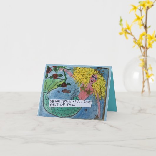 Notecard-She stond bekend als het grote stuk staar Kaart (Gele Bloem)