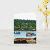 Notecard Stonington, Maine Kaart (Gele Bloem)