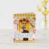 NOTECARD-THROW OP EEN KROTER EN HERINNERD KAART (Gele Bloem)