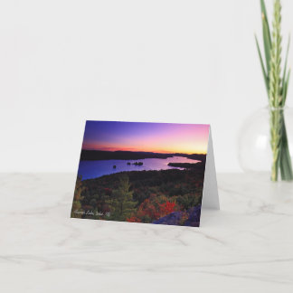 Notecard:  Vierde Meer, Inham, NY Kaart