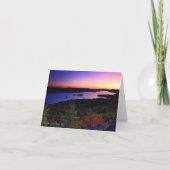 Notecard:  Vierde Meer, Inham, NY Kaart (Voorkant)