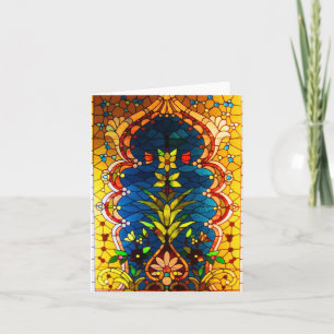 Notecard-vintage Glas in lood kunst-19 Kaart