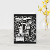 Notecard-vintage illustratie-Aubrey Beardsley 11 Kaart (Gele Bloem)