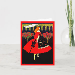 Notecard-vintage illustratie-Aubrey Beardsley 15 Kaart