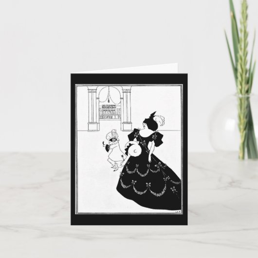 Notecard-vintage illustratie-Aubrey Beardsley 9 Kaart (Voorkant)