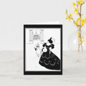 Notecard-vintage illustratie-Aubrey Beardsley 9 Kaart (Gele Bloem)