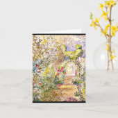 Notecard-vintage illustratie-Beatrix Pottenbakker Kaart (Gele Bloem)