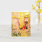 Notecard-vintage illustratie-Beatrix Pottenbakker Kaart (Gele Bloem)