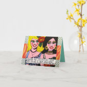 NOTECARD-VRIENDEN ZIJN ALS DAMESSLIPJES KAART (Gele Bloem)
