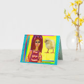 NOTECARD-Vrijlopende mens Kaart (Gele Bloem)