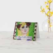 NOTECARD - WAAROM BLIJFT HET LEVEN ME LESSEN LEREN KAART (Gele Bloem)