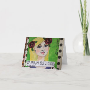 NOTECARD - WAAROM BLIJFT HET LEVEN ME LESSEN LEREN KAART