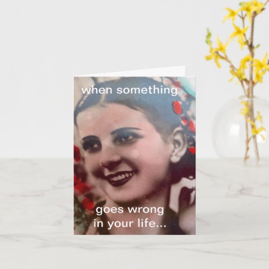 NOTECARD-WANNEER IETS IN UW LEVEN VERKEERD GAAT KAART (Gele Bloem)