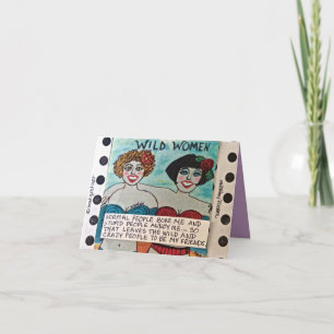 NOTECARD-WILD DE KAART VAN VROUWEN