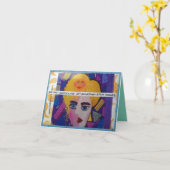 NOTECARD-ZE HAD ONOPGELOSTE LINKERHERSENEN / RECHT KAART (Gele Bloem)