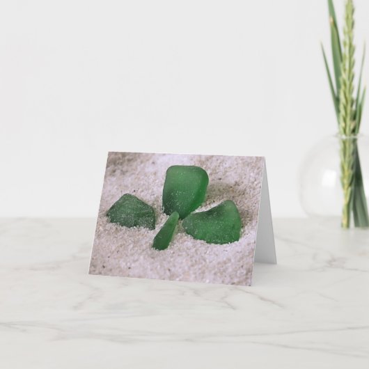 Notecard - Zee Glass Clover Kaart (Voorkant)