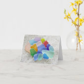 Notecard - Zee met meerkleurige kleuren Kaart (Gele Bloem)