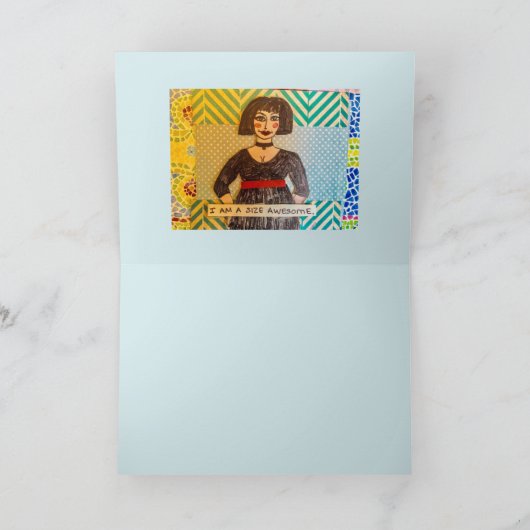 Notecard-zij bracht en haar samen definitief zich kaart (Binnen)