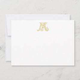 Notecards KM Monogram of MK Monogram Notitiekaartje