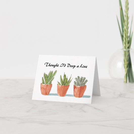 Notecards: Thought I d Drop a Line Kaart (Voorkant)