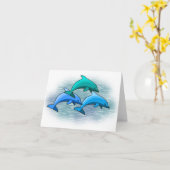 Notecards van de dolfijn kaart (Gele Bloem)