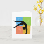 Notecards van de gymnastiek kaart (Gele Bloem)
