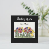 Noteer de Kaart die denkt aan uw bloeiende tuin (Staand voorkant)