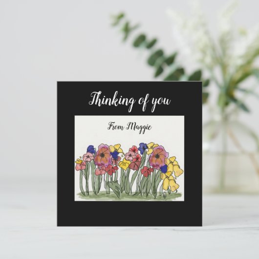 Noteer de Kaart die denkt aan uw bloeiende tuin (Staand voorkant)