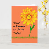 Noteer Kaart Een reden vinden om vandaag te glimla (Gele Bloem)