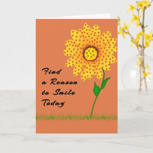 Noteer Kaart Een reden vinden om vandaag te glimla (Gele Bloem)