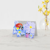 Noteer Kaart leeg in / Ladybug (Gele Bloem)