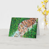 Noteer Kaart leeg in / tijger op het net (Gele Bloem)