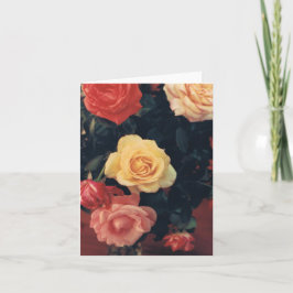Noteer Kaart met Rozen