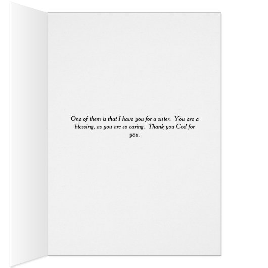 Noteer Kaart voor zuster, veel zegeningen (Binnen (Rechts))