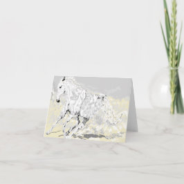 Noteer Kaart White Stallion in Motion