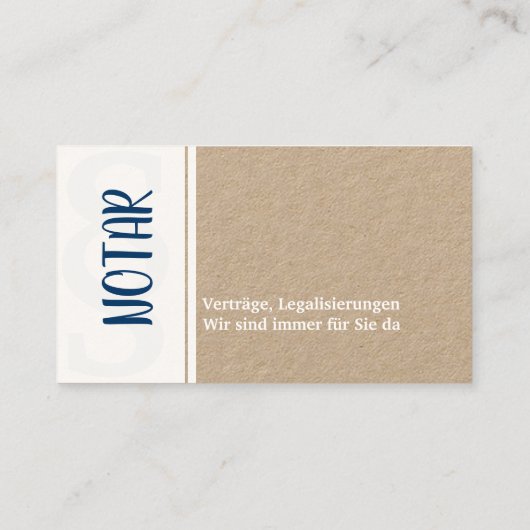 Noteer Visitekaartje (Achterkant)