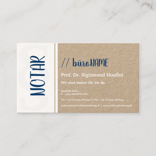 Noteer Visitekaartje (Voorkant)