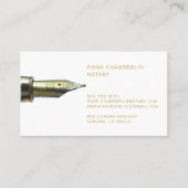 Noteerbaar overheidsobligatietype Gold Pen Visitekaartje (Voorkant)