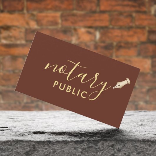 Noteerbaar publiek elegant script brick Rood en go Visitekaartje